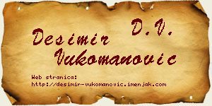 Desimir Vukomanović vizit kartica